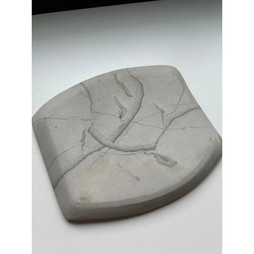 Handmade Ceramic Tray Willow 2000 Leaf Design Decorative Dish Art Piece